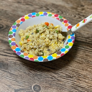 簡単！栄養摂取！子どもの朝ご飯にサバ缶チャーハン